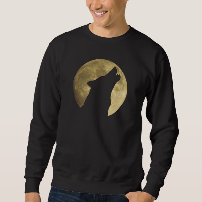 Wolf Howling Full Moon Sweatshirt (Front)