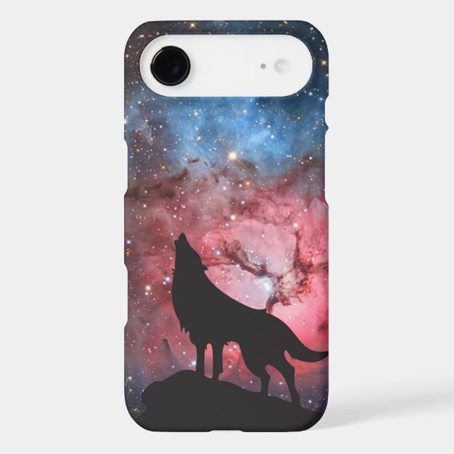 Wolf Howling in Galaxy Case-Mate iPhone Case (Back)