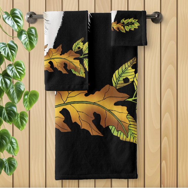 Wolf Howling Moon Bath Towel Set (Creator Uploaded)