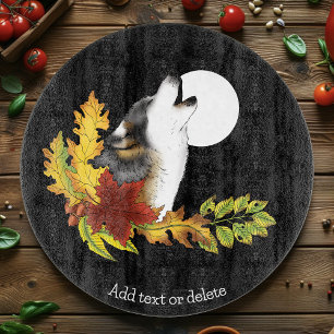 Wolf Howling Moon Cutting Board