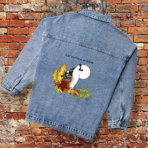 Wolf Howling Moon Denim Jacket