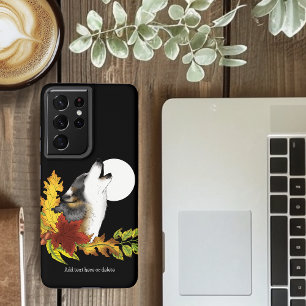 Wolf Howling Moon Samsung Galaxy Case