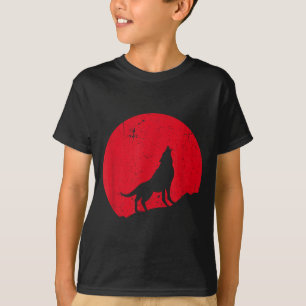 Wolf howling moon wolves scary night halloween T-Shirt