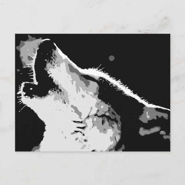 Wolf Howling Postcard (Front)