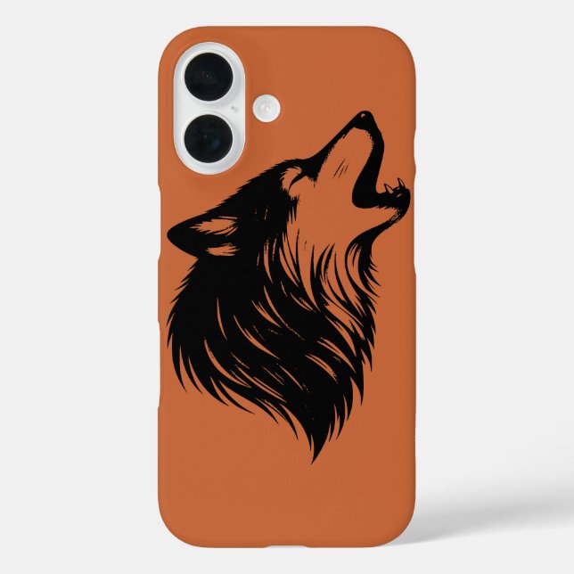 Wolf Howling Silhouette Case-Mate iPhone Case (Back)