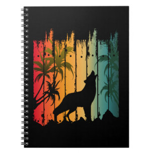 WOLF HOWLING SUNSET NOTEBOOK