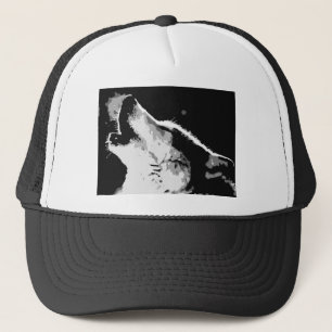 Wolf Howling Trucker Hat