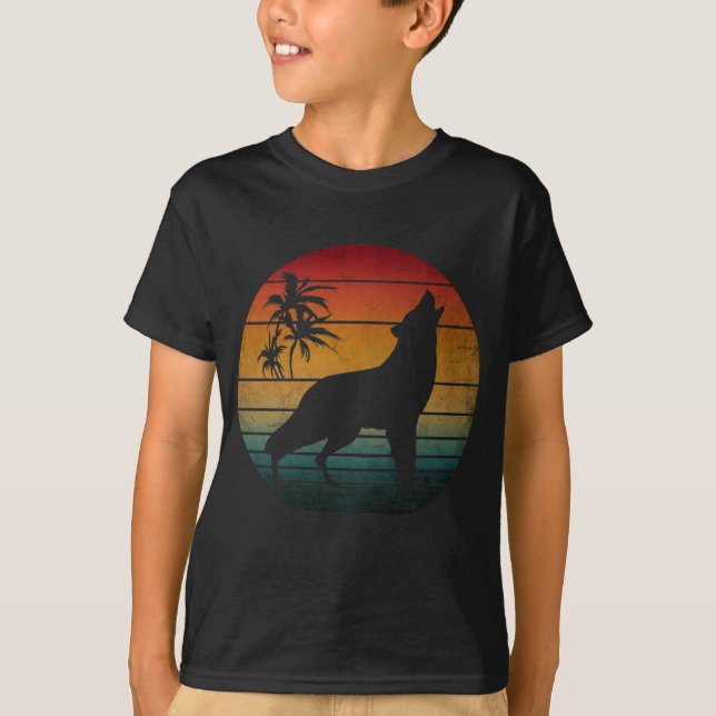 wolf howling vintage T-Shirt (Front)
