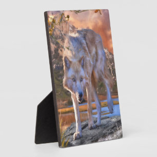 Wolf HUNTING GROUNDS Plaque