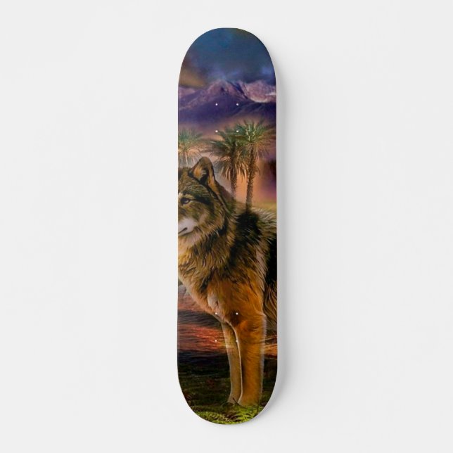 Wolf hunting in mountain skateboard (Front)