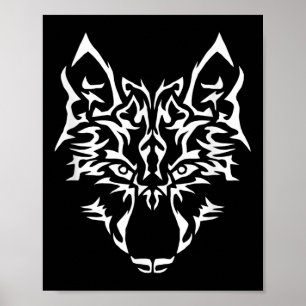 Wolf I Predator Mystic Dog Tattoo Gift  Poster