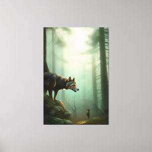 Wolf im Wald Canvas Print