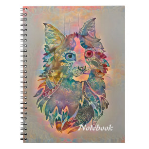 Wolf in flowers notebook