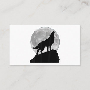 Wolf in moon light T Shirt - Cool full dog pup how Business Card