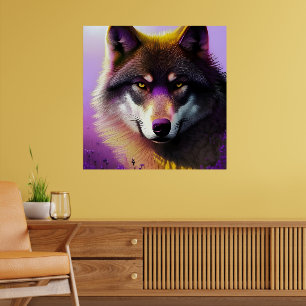 Wolf in Purple Poster
