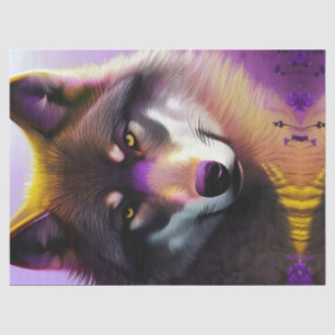 Wolf in Purple Tissue Paper