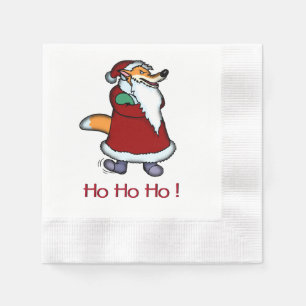 Wolf in Santa Claus Funny Napkin