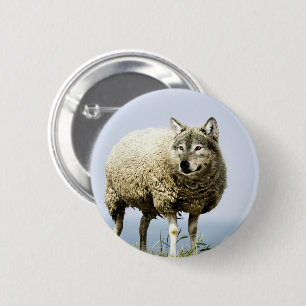 Wolf in Sheep Clothing 6 Cm Round Badge