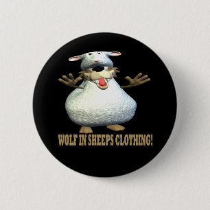 Wolf In Sheeps Clothing 6 Cm Round Badge