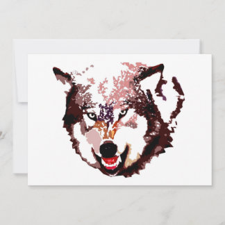 Wolf in Snow Invitation