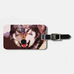 Wolf in Snow Luggage Tag