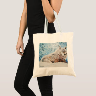 Wolf In Snow Tote Bag