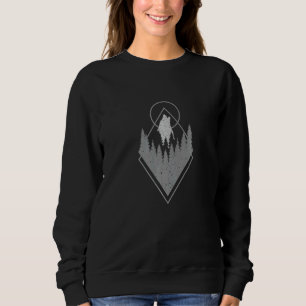 Wolf In The Forest Abstract Art With Diamond And M Sweatshirt