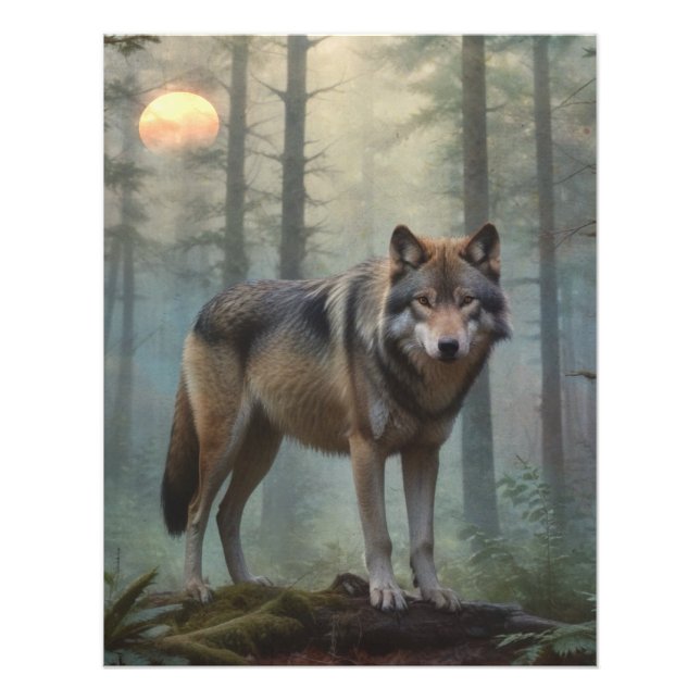 Wolf in the Forest Photo Print (Front)