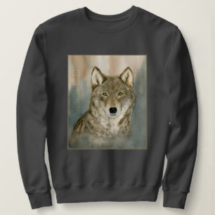 Wolf in the Mist Woatercolor Sweatshirt