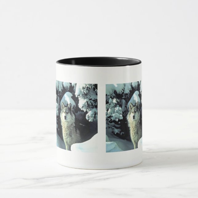 Wolf In The Snow Mug (Center)