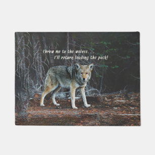 Wolf in the Woods Returns Leading Pack Doormat
