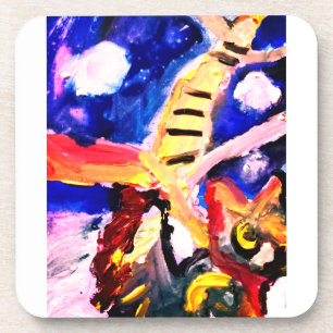 Wolf in winter coaster