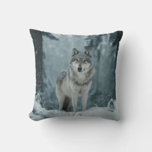 Wolf in Winter Cushion