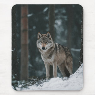 Wolf in Winter Mouse Mat