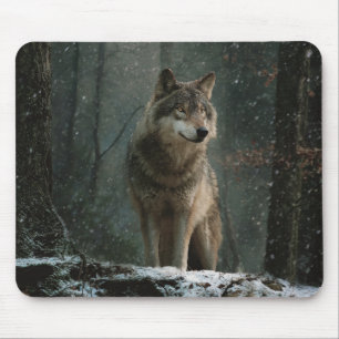Wolf in Winter Mouse Mat