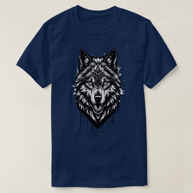 wolf ink art T-Shirt (Design Front)