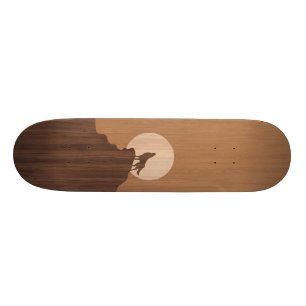 Wolf Inlay Skateboard