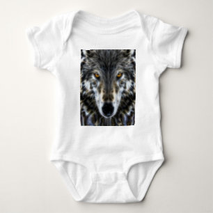 Wolf Inspirational graphic Portrait Baby Bodysuit