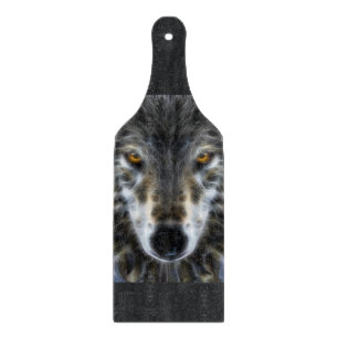 Wolf Inspirational graphic Portrait Cutting Board
