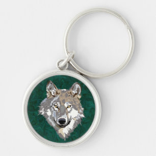 wolf key ring
