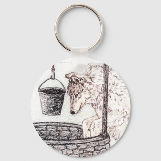 Wolf Keychain The Well (Front)