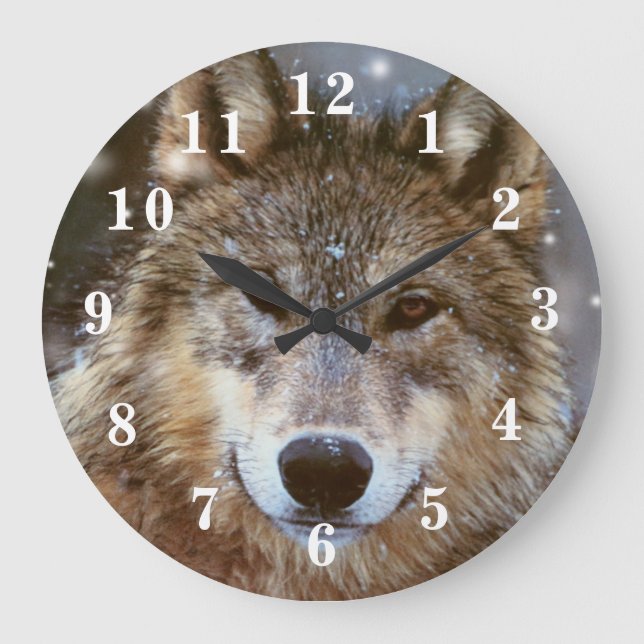 Wolf Large Clock (Front)