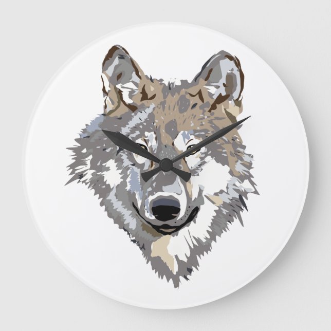 Wolf Large Clock (Front)