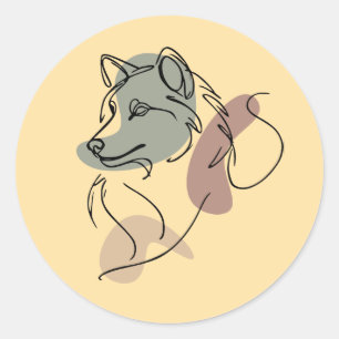 Wolf Lin Art Classic Round Sticker