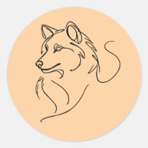 Wolf LineArt Minimalist 