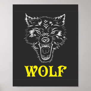 Wolf Logo Sign and Symbol Poster