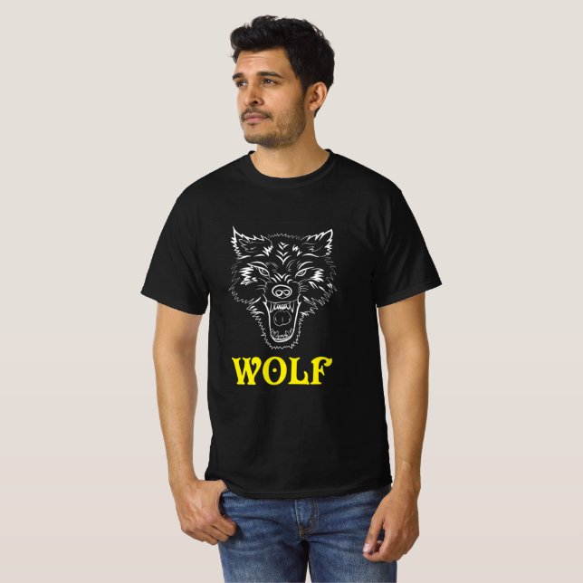 Wolf Logo Sign and Symbol T-Shirt (Front Full)