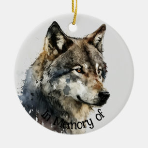 Wolf Logo Wolves Nature Custom Business Card Ceramic Tree Decoration