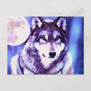 Wolf Look - Lonely Wolf Postcard