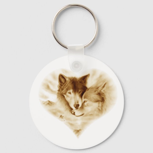 Wolf Love Key Ring (Front)
